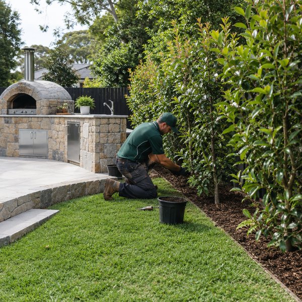 Landscape Construction - Outdoor Kitchen Fit-Out, Planting and Handover in Sydney North Shore